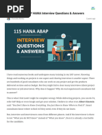 Practical SAP HANA ABAP Interview Q&A _