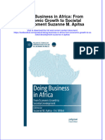 [Download pdf] Doing Business In Africa From Economic Growth To Societal Development Suzanne M Apitsa online ebook all chapter pdf 
