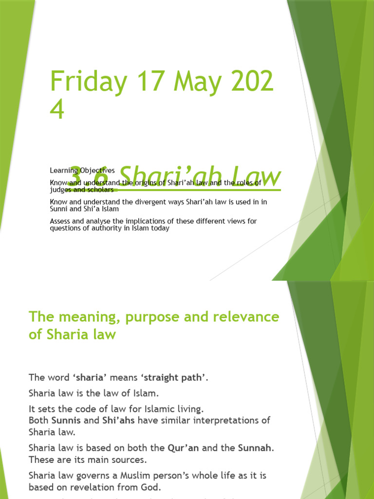 3 6 Shari Ah Law Pdf Sharia Religious Faiths