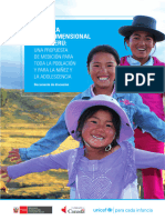 Pobreza Multidimensional en El Perú UNICEF MIDIS