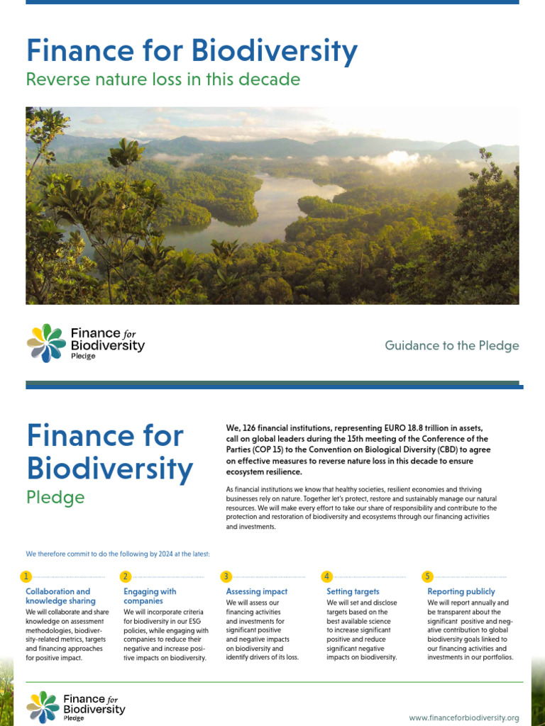 Guidance Finance For Biodiversity - Dec2022 | Download Free PDF ...