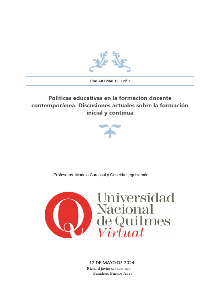 Políticas Educativas en Formación Docente | PDF | Enseñando | Maestros