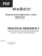 Practical Research 1: Bantayan Science High School - Senior High School