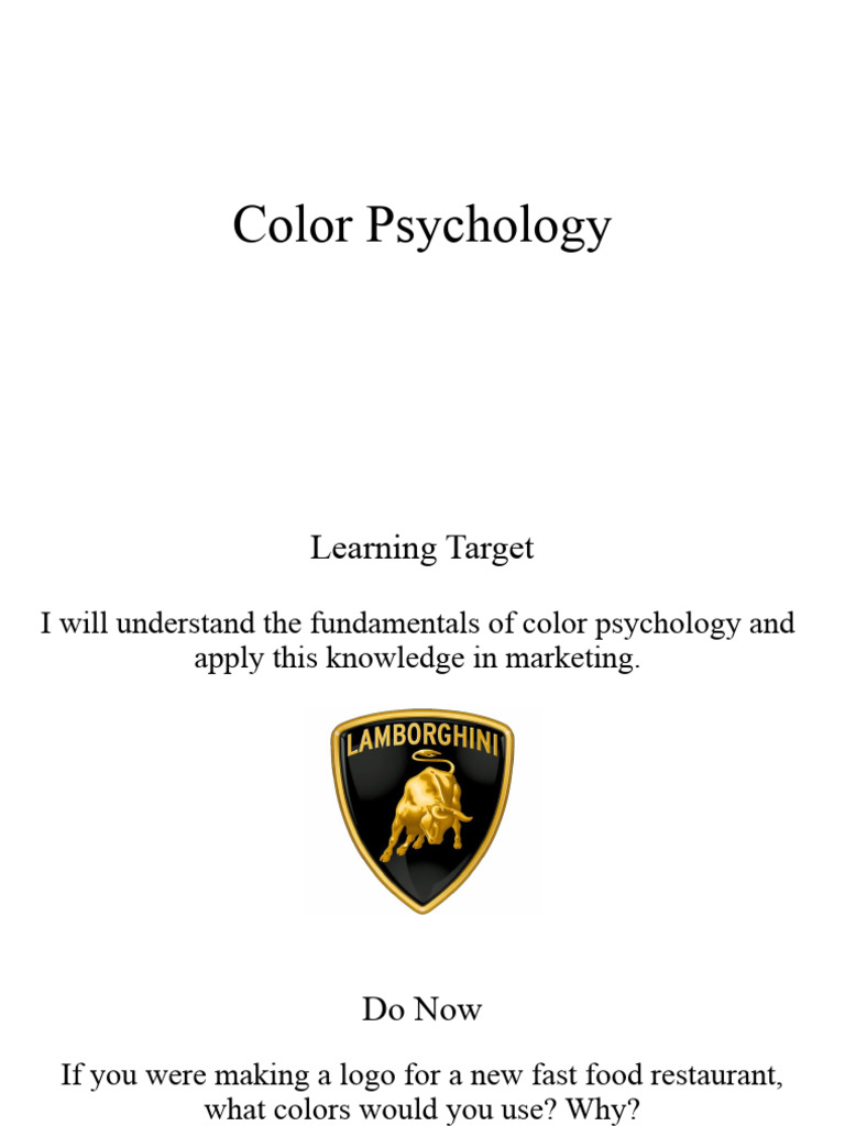 Color Psychology in Marketing Strategies | PDF | Brand | Psychology