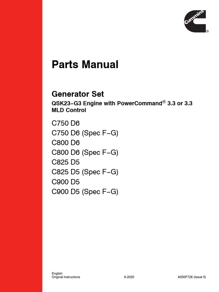 Parts Manual: Generator Set | PDF | Mains Electricity | Safety