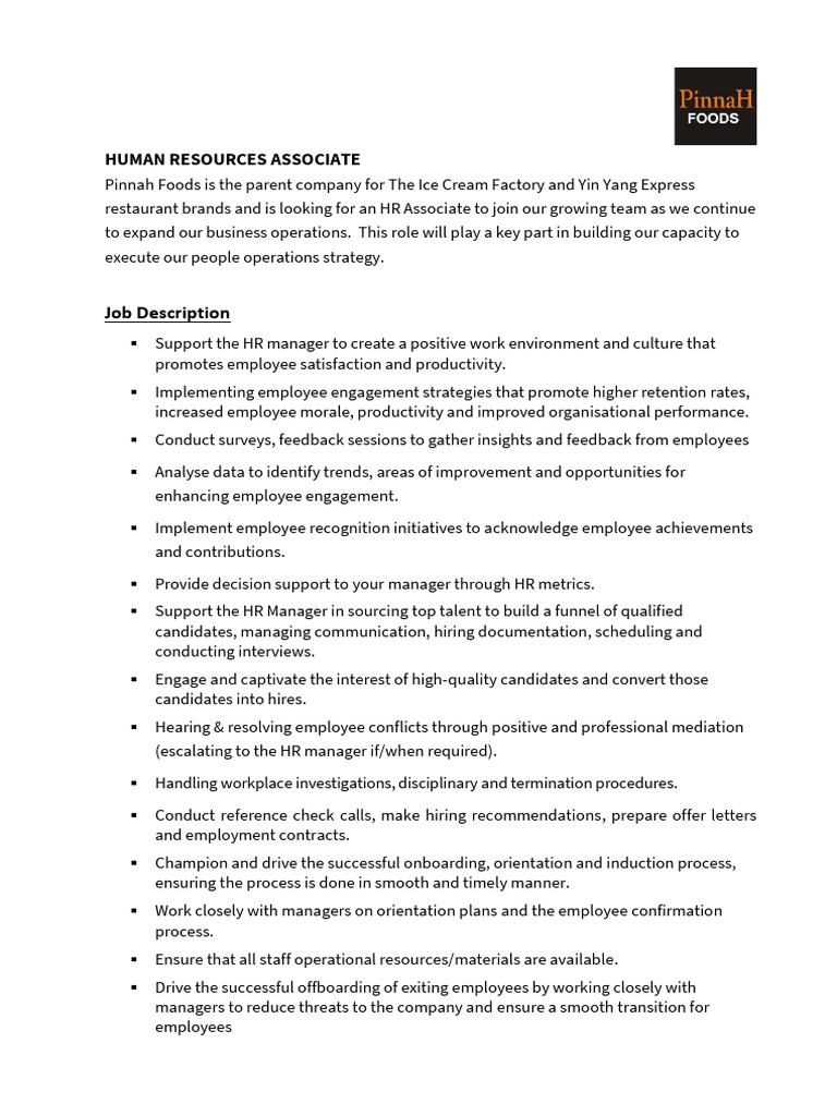 HR Associate | PDF | Human Resources | Employment