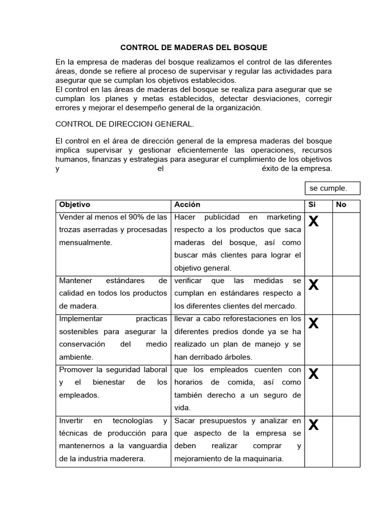 Control de Maderas Del Bosque... 2190 | PDF | Marketing | Business