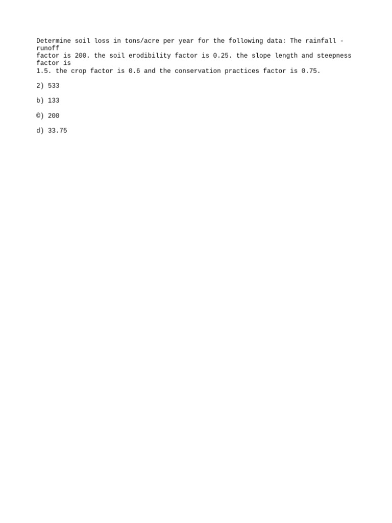 Soil Loss Calculation Guide | PDF | Science & Mathematics