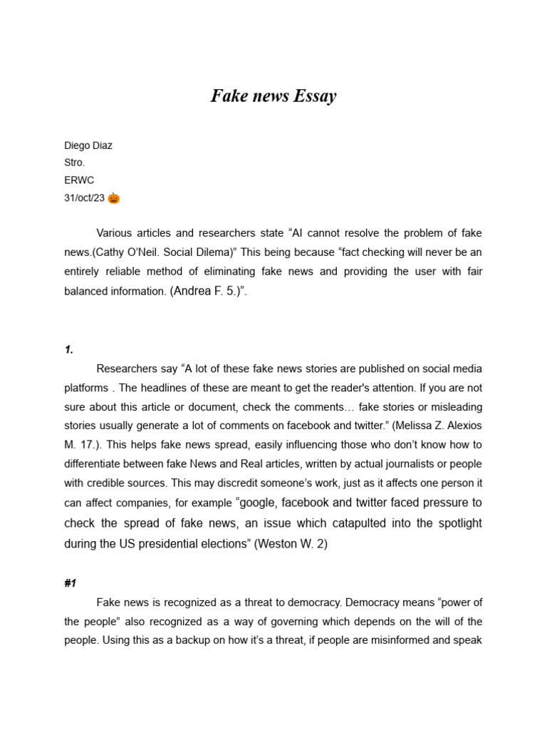 Fake news essay diego diaz pdf human communication mass media
