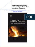 [Download pdf] Gold Ore Processing Project Development And Operations 2Nd Edition Mike D Adams online ebook all chapter pdf 