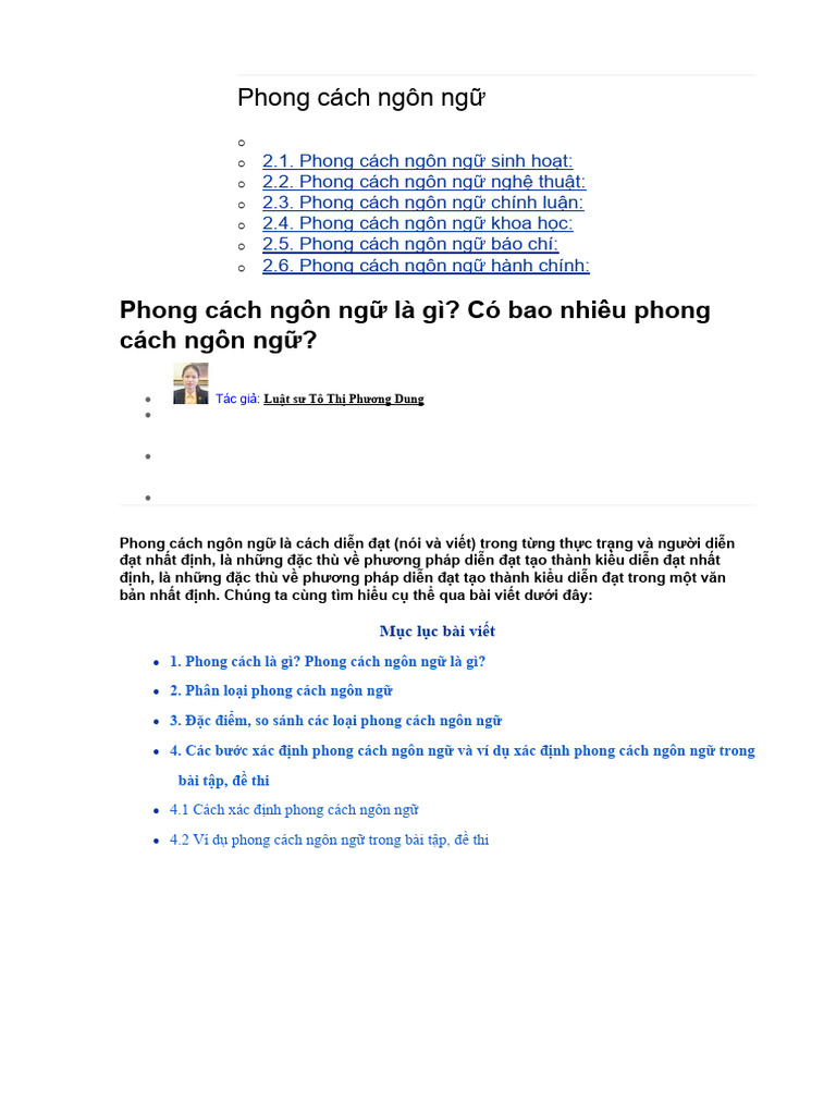 Phong Cách Ngôn NG | PDF