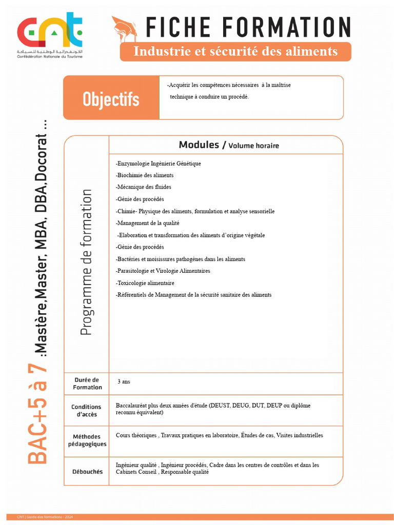 Formations en Management et Tourisme | PDF | Commercialisation | Consultant