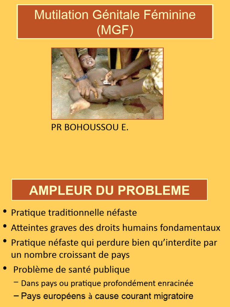 Mutilation Génitale Féminine : Enjeux et Conséquences | PDF ...
