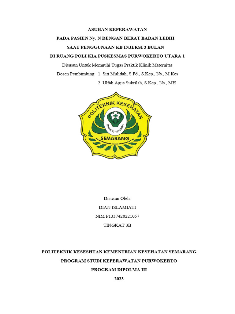 Asuhan Keperawatan Pasien KB Injeksi | PDF | Sains & Matematika