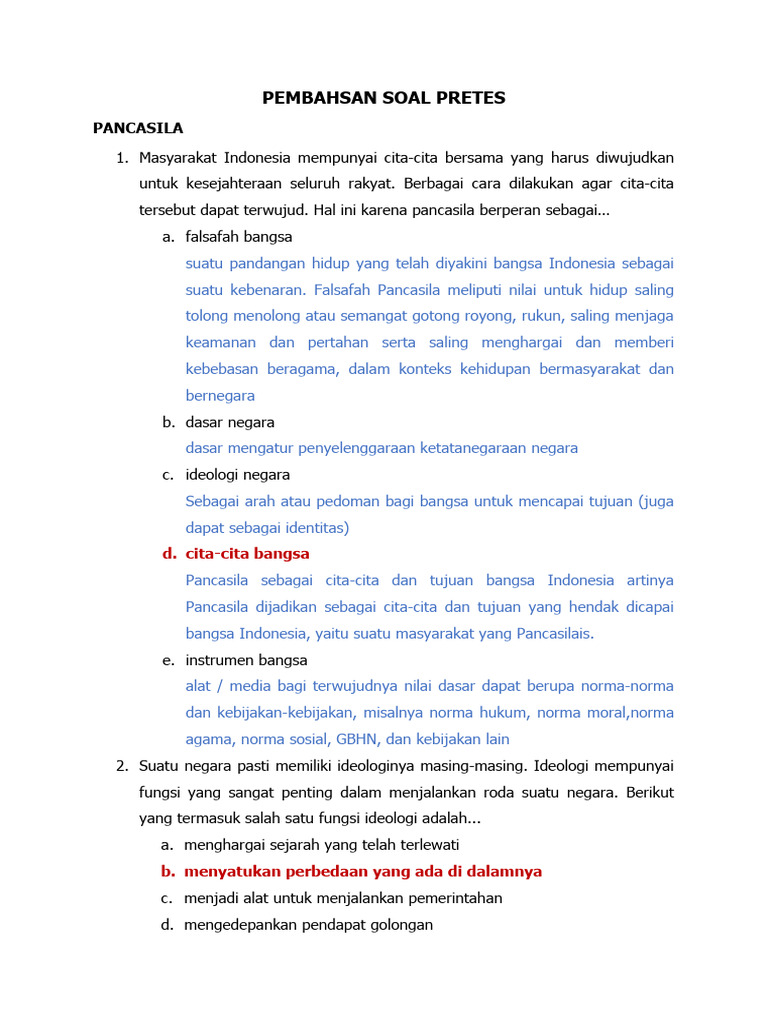 Pembahasan Soal Pretes | PDF
