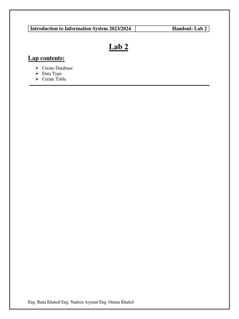 Database Creation and Data Types Guide | PDF | Data Type | Computer File