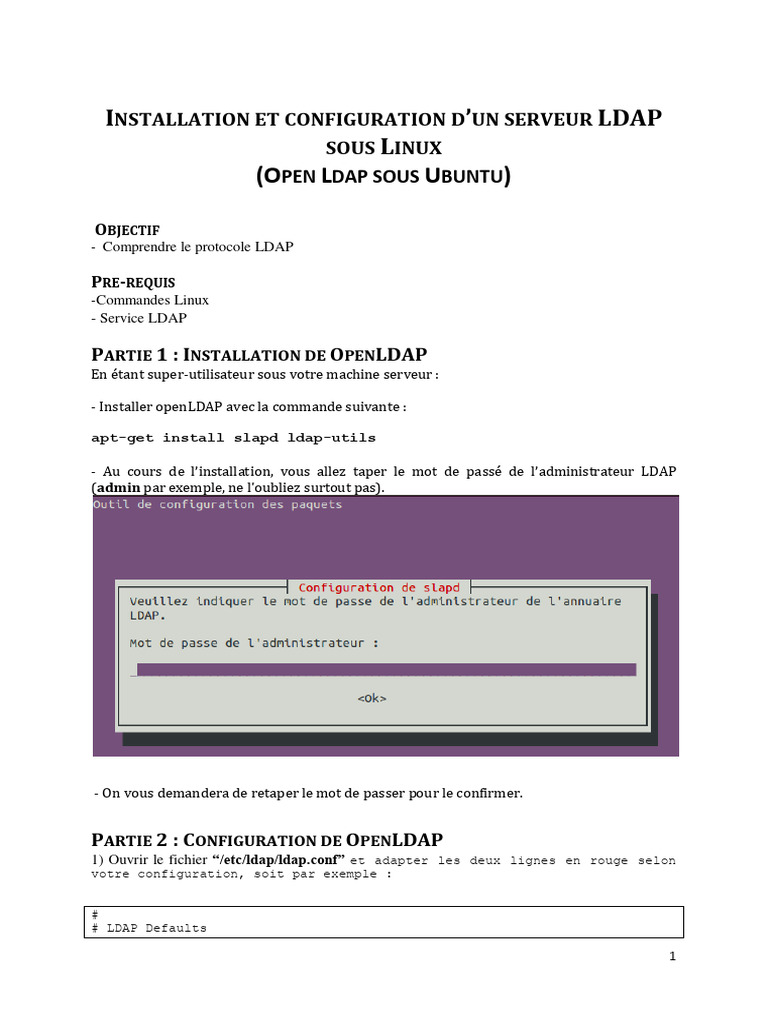 Installation OpenLDAP sur Debian 12 | PDF | Serveur (Informatique ...