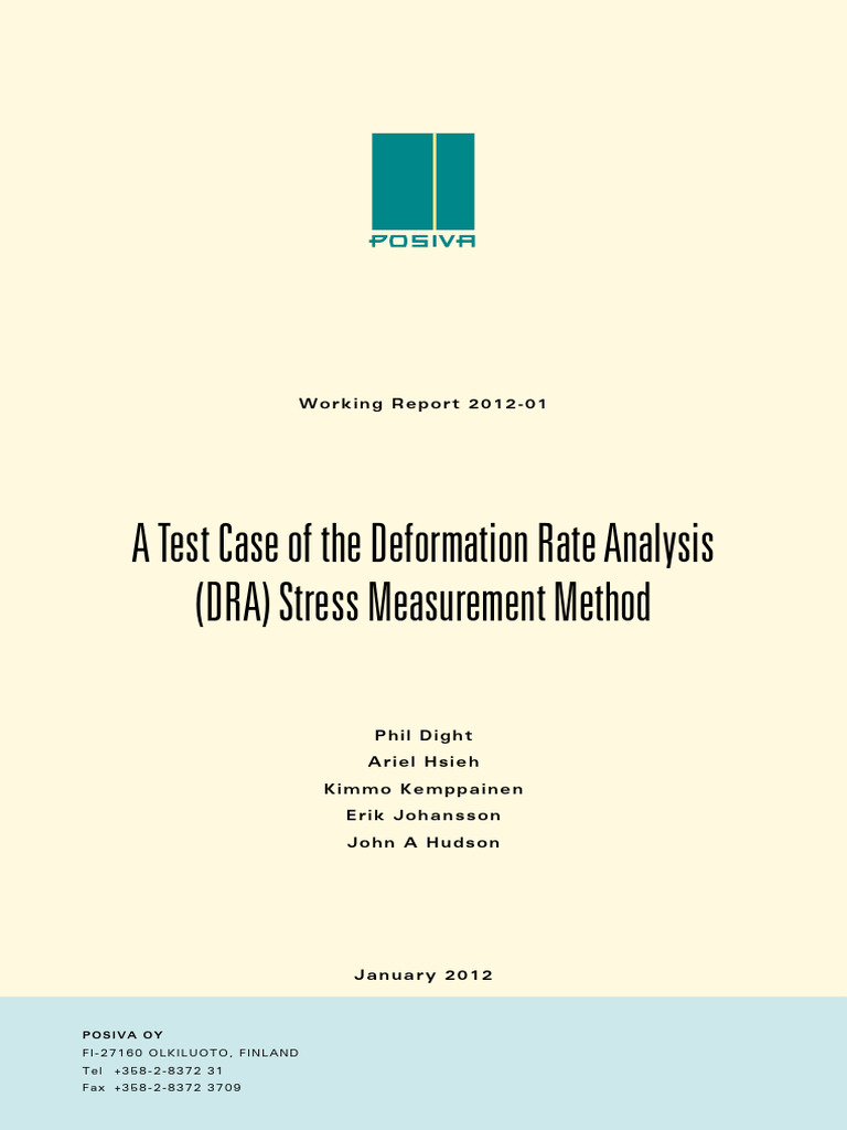 A Test Case of The Deformation Rate Analysis | PDF