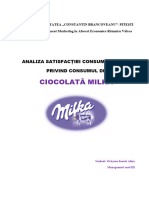 Analiza Satisfactiei Consumatorilor Privind Consumul de Ciocolata Milka