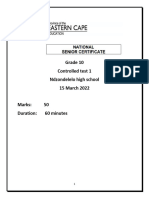 Grade 10 Term 1 Controlled Test-1