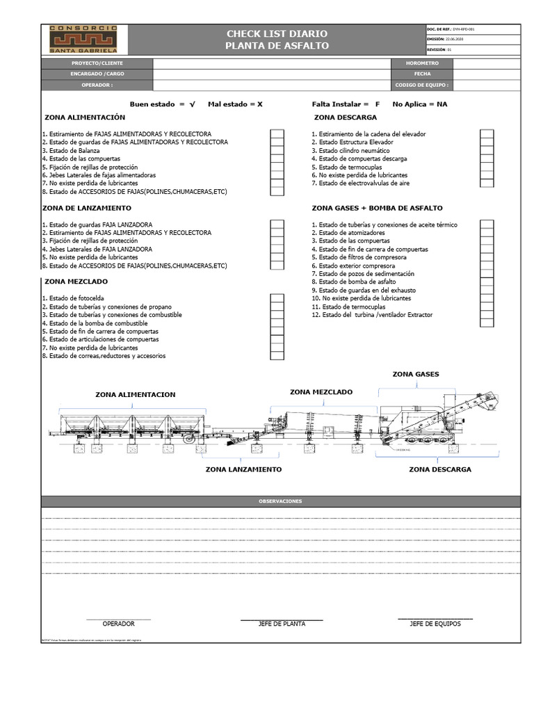 Check Listo Planta de Asfalto | PDF | Tecnología energética ...