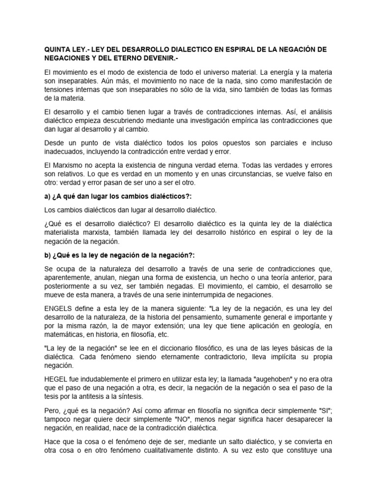 Metodo Dialectico | PDF | Dialéctico | marxismo
