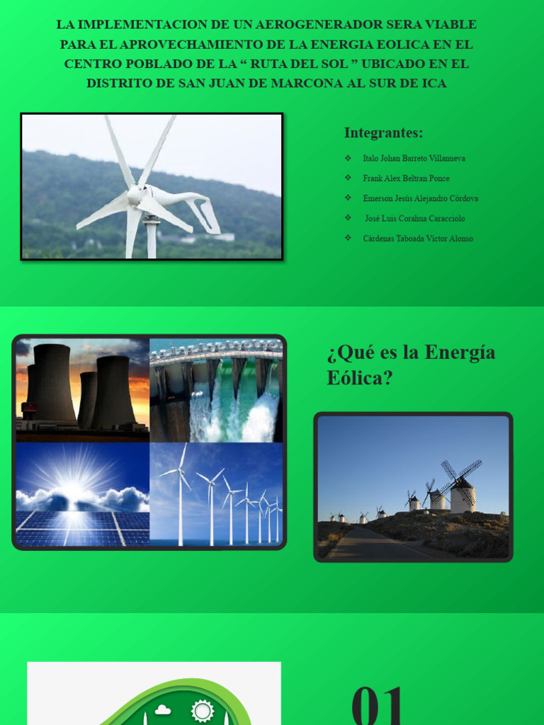 Aerogenerador Eólico para San Juan Marcona | PDF | Energía eólica ...