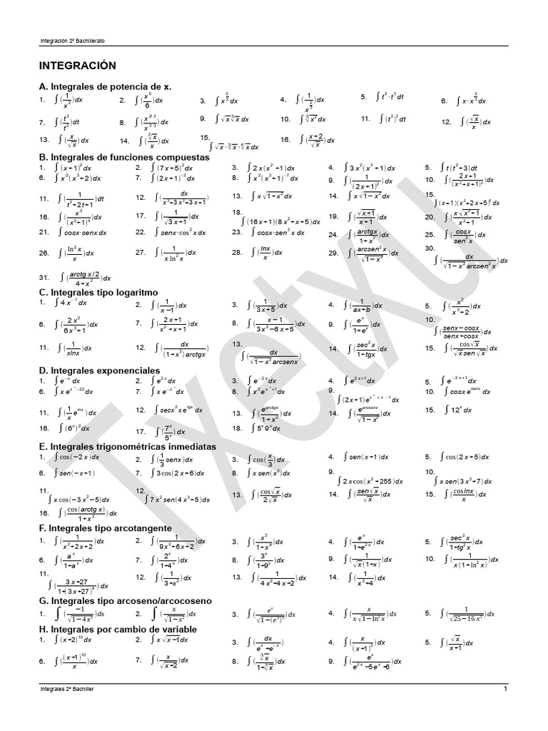 Integrales Mates | PDF