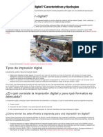 ¿Qué Es La Impresión Digital - Características y Tipologías