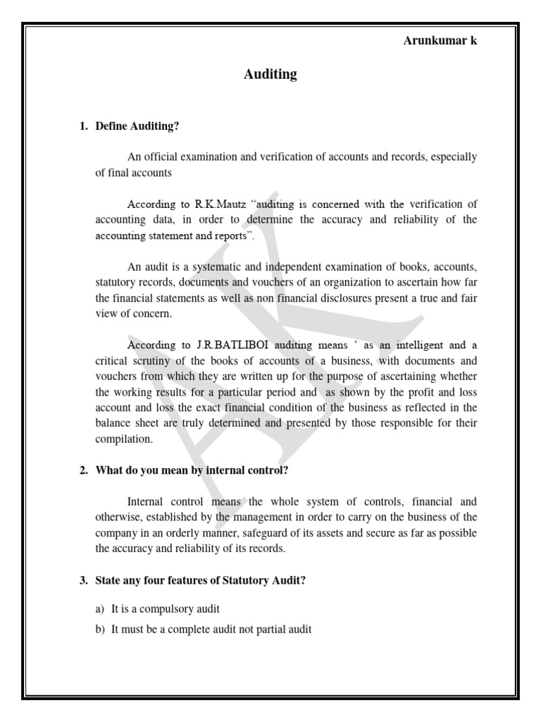 Understanding Auditing Concepts and Types | PDF | Audit | Financial Audit