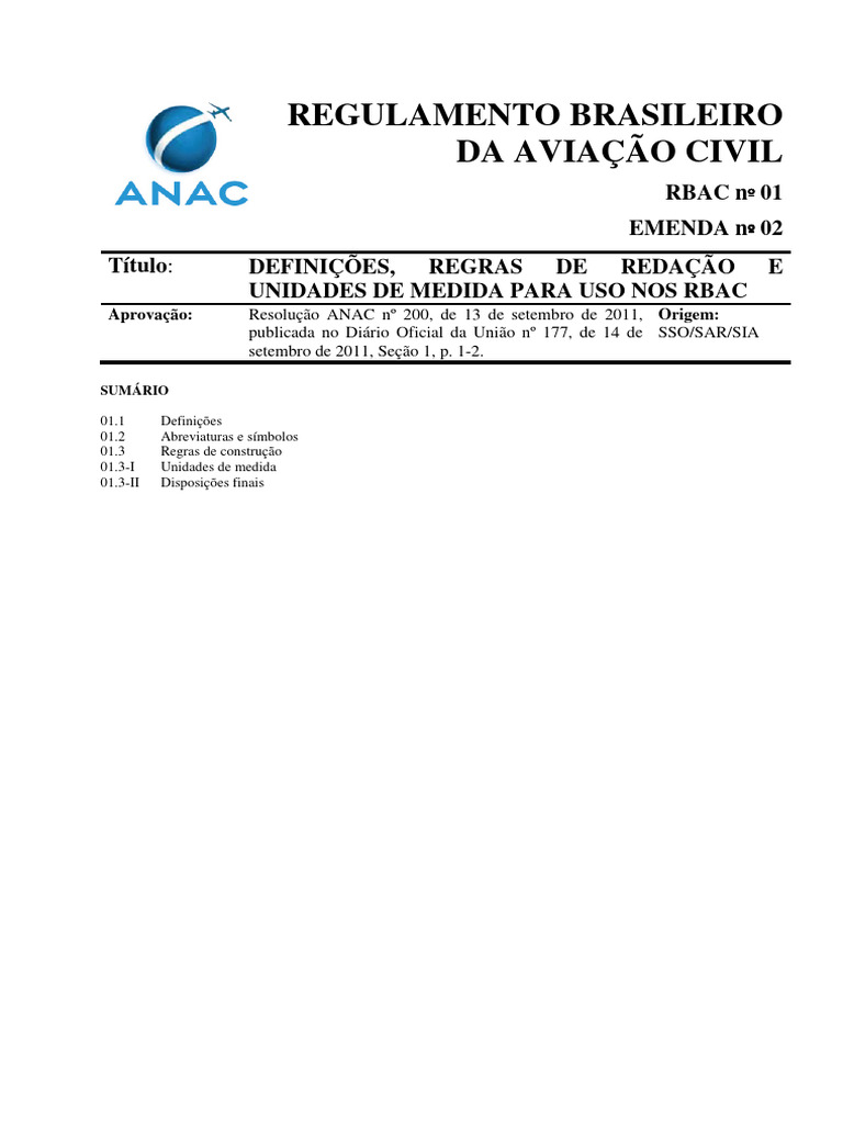 Regulamento Aviacao Civil | PDF