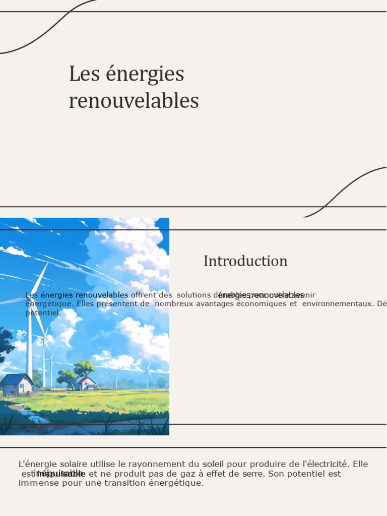 Les Énergies Renouvelables | PDF