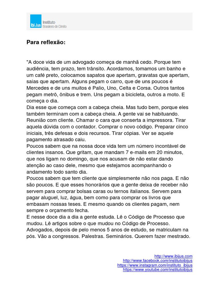 Texto para Reflexão - Sugestão Do Prof. Marcos Relvas | PDF