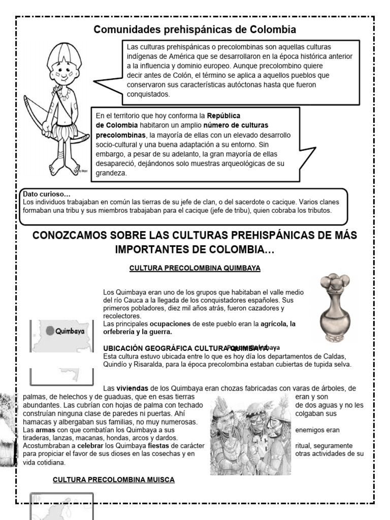 Culturas Prehispánicas de Colombia | PDF | Era precolombina | Pueblos ...