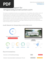 SEO Audit - bhspecialtyconstruction.com