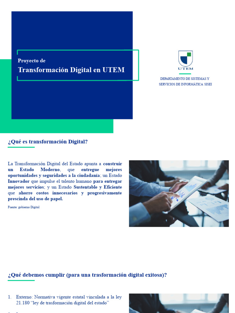 Proyecto de Transformación Digital v6 | PDF | Gobierno E | Tecnología ...