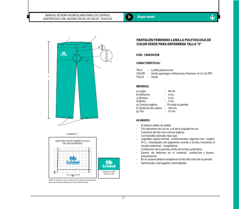 Manual de Ropa Hospitalaria ESSALUD | PDF | Ropa | Textiles