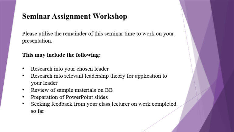 Week 4 Assignment Workshop | PDF