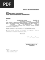 Modelo de Solicitud para cambio de turno