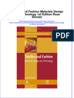 [Download pdf] Textiles And Fashion Materials Design And Technology 1St Edition Rose Sinclair online ebook all chapter pdf 