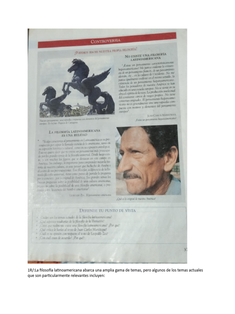 Filosofía Latinoamericana Actual: Temas Clave | PDF | America latina ...