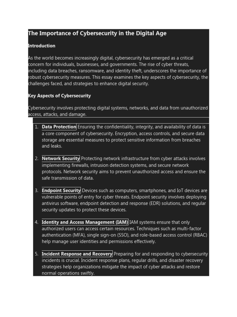 Key Cybersecurity Strategies & Challenges | PDF | Security | Computer ...