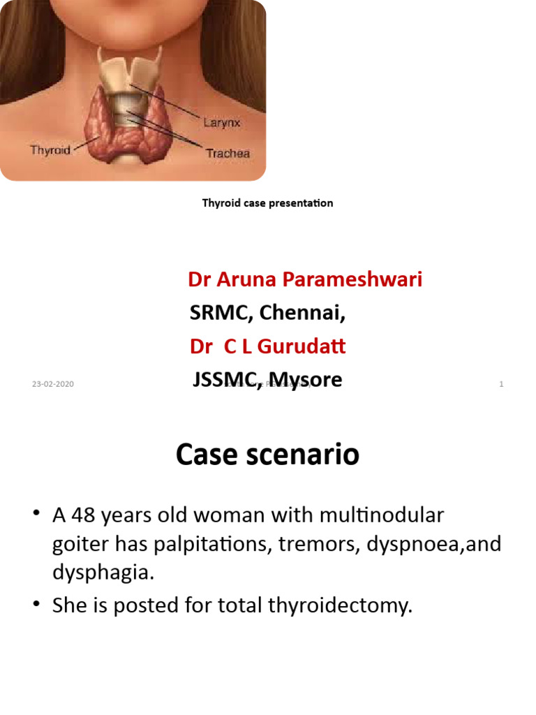 Anesthetic Considerations in Thyroid Surgery | PDF | Hyperthyroidism ...
