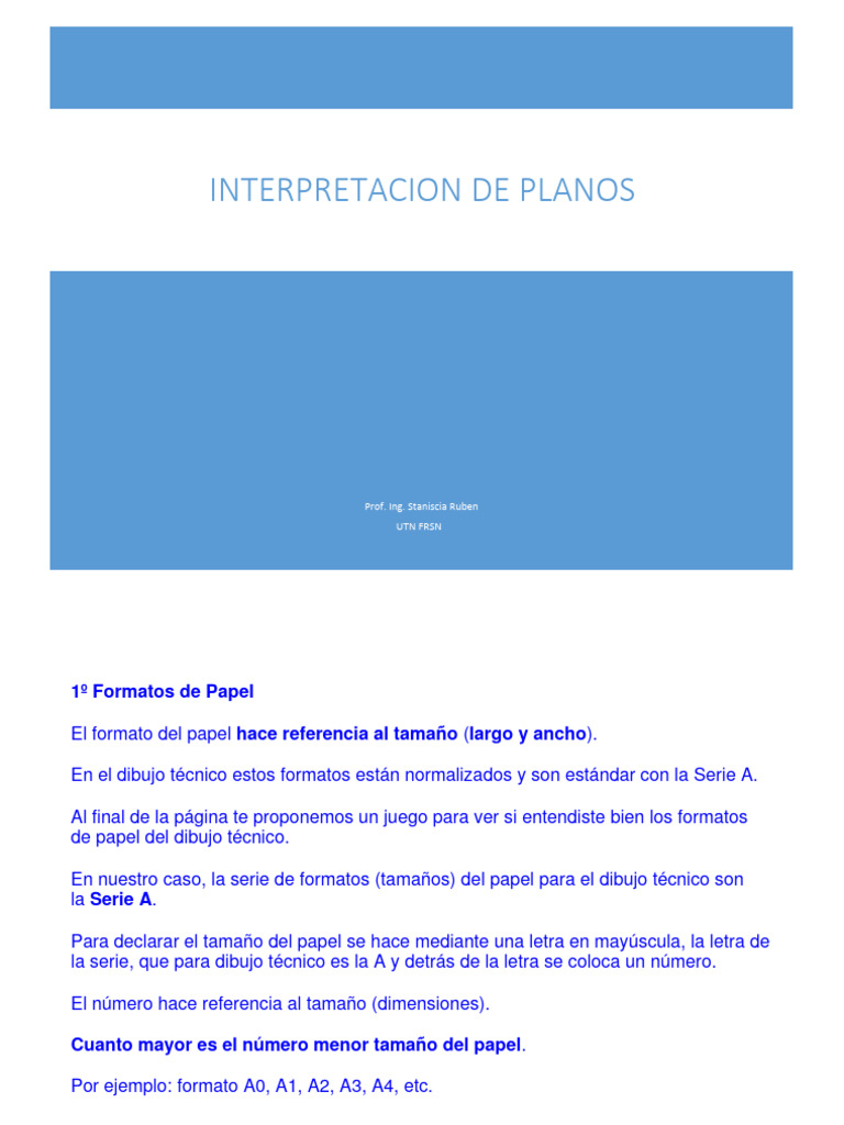 Formatos de Papel en Dibujo Técnico | PDF