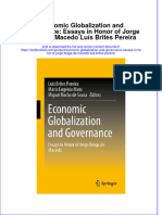 (Download PDF) Economic Globalization and Governance Essays in Honor of Jorge Braga de Macedo Luis Brites Pereira Online Ebook All Chapter PDF