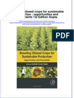 (Download PDF) Breeding Oilseed Crops For Sustainable Production Opportunities and Constraints 1St Edition Gupta Online Ebook All Chapter PDF