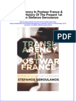 [Download pdf] Transparency In Postwar France A Critical History Of The Present 1St Edition Stefanos Geroulanos online ebook all chapter pdf 