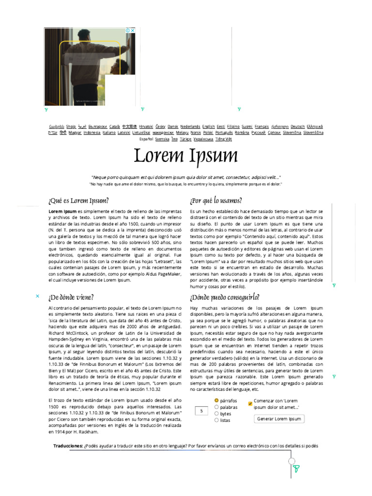 Lorem Ipsum: ¿Qué Es Lorem Ipsum? ¿Por Qué Lo Usamos? | PDF
