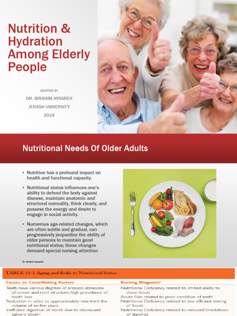 Nutrition and Hydration for the Elderly | PDF | Oral Hygiene | Dietary ...