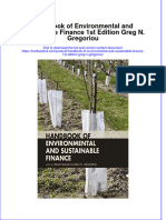 Ebookfiledocument - 848 (Download PDF) Handbook of Environmental and Sustainable Finance 1St Edition Greg N Gregoriou Online Ebook All Chapter PDF